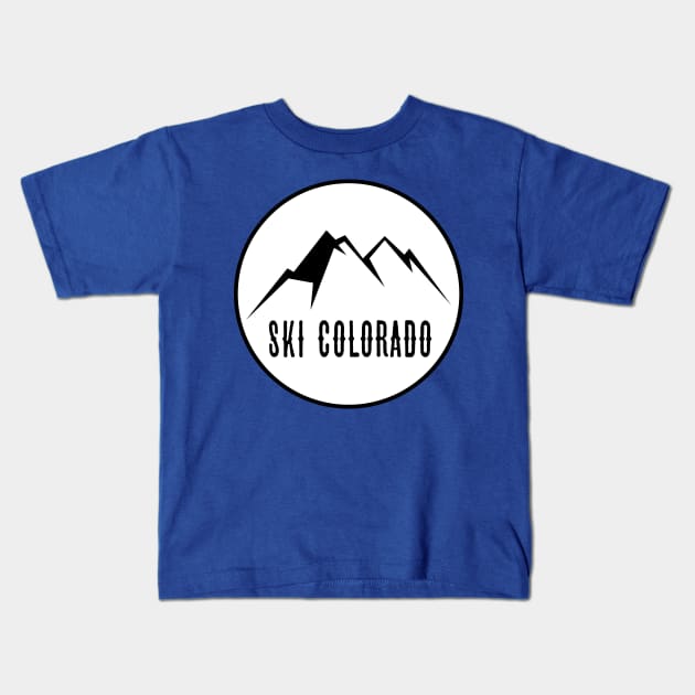 Ski Colorado Kids T-Shirt by HolidayShirts